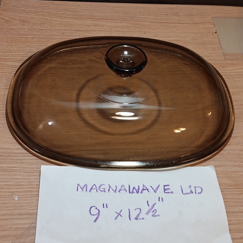 Lid (only) Fits Magnawave Brown/Amber Cookware 9 x 12 inches
